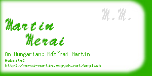 martin merai business card